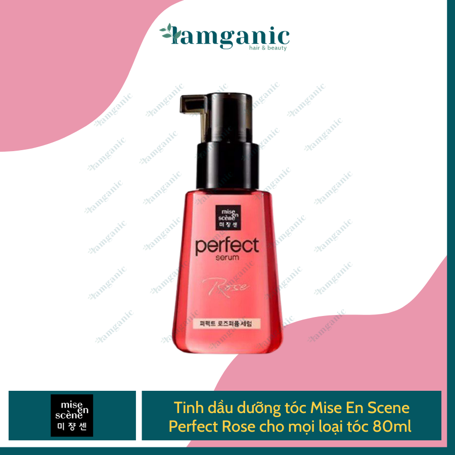 [Mẫu Mới 2020] Tinh Dầu Dưỡng Tóc Mise En Scene Perfect Serum 80ml phục hồi tóc chiết xuất từ dầu Argan - Rose Edition