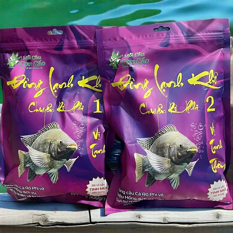 Mồi Câu Cá Rô Phi Đông Lạnh Khô 500g Hiệu Quả Mọi Điều Kiện Câu - Hương Vị Đông Lạnh 1 & 2 Phù Hợp Nhiều Môi Trường Câu