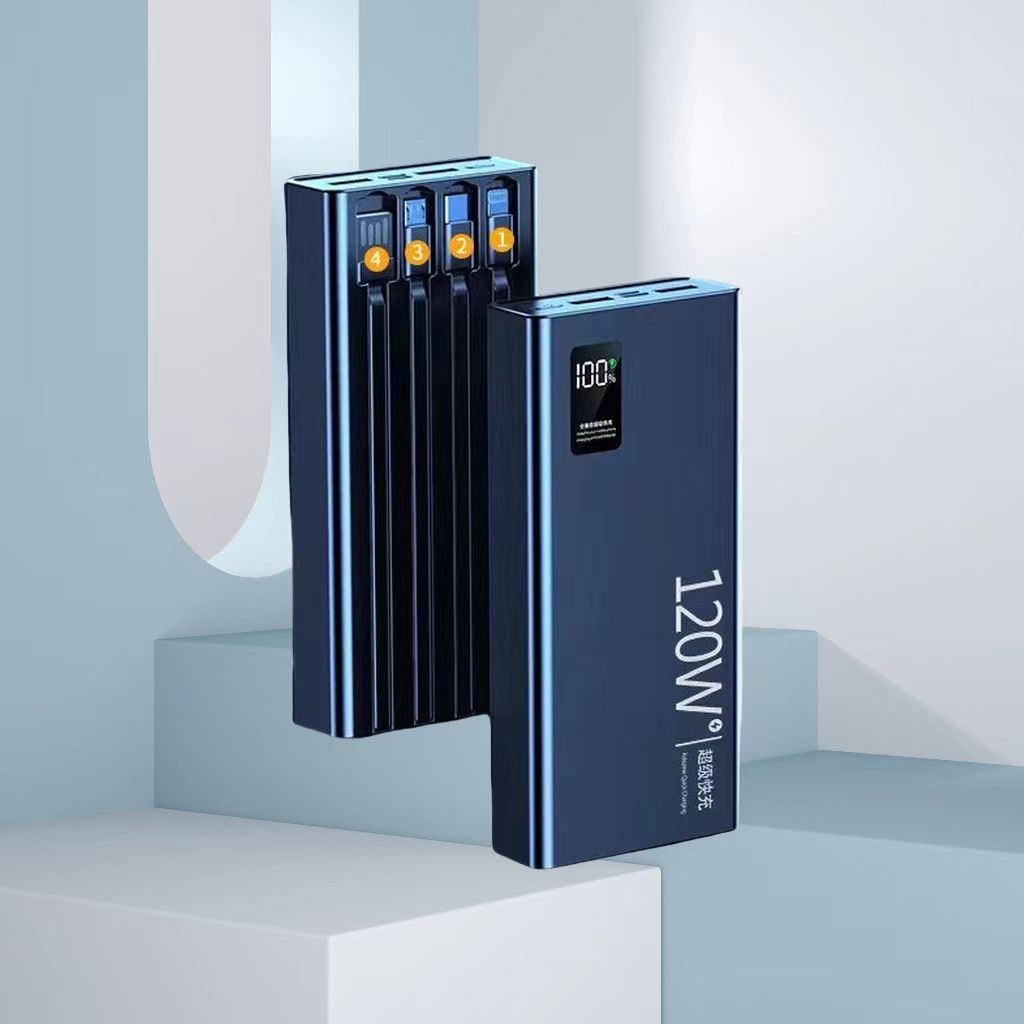 (Free Fast Charging Cable) Portable Power Source 50000Mah 80000Mah Fast Charging 120W Large Capacity Battery Can Charge Multiple Devices - 2