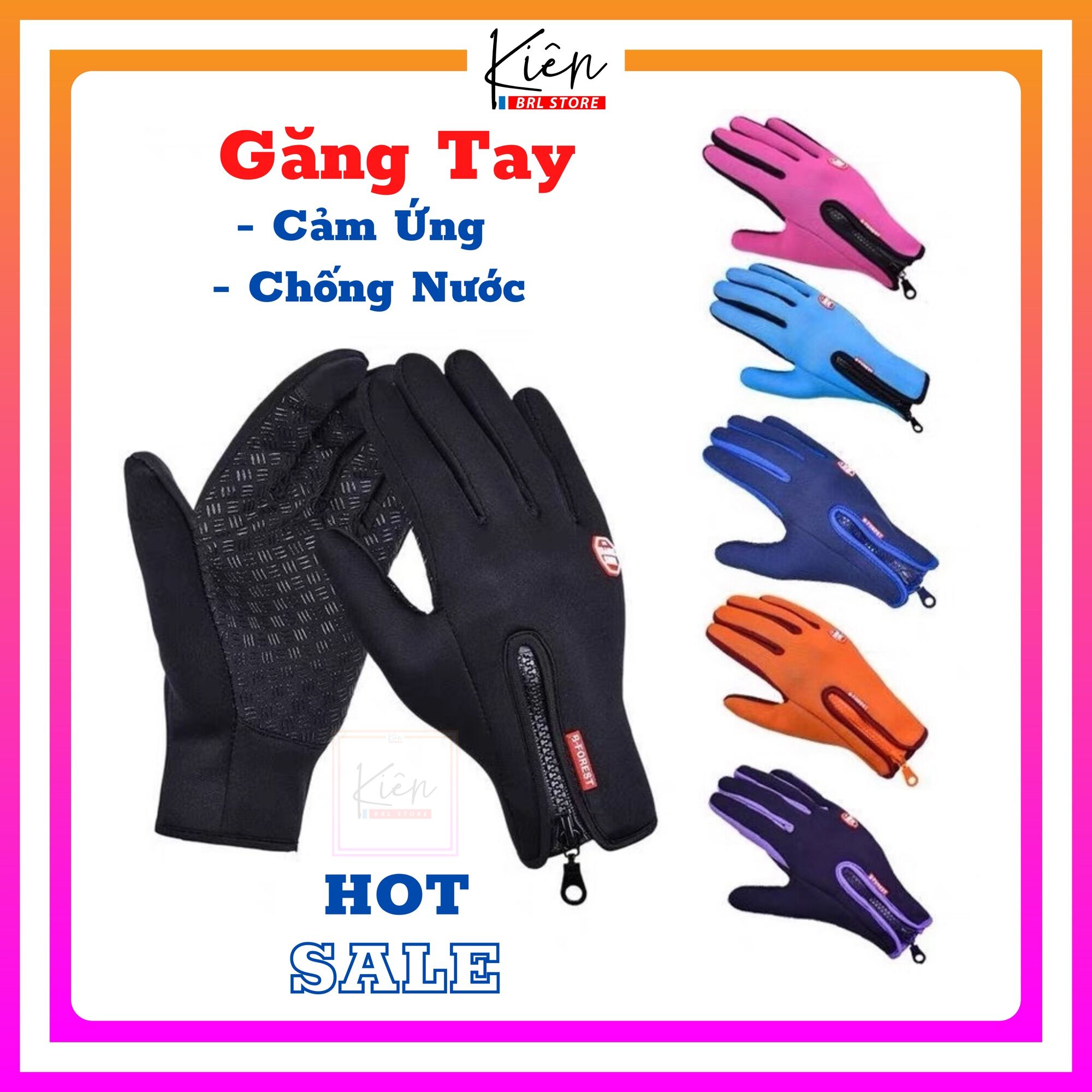 Găng Tay Chống Nước Cảm Ứng - Có Thể Sử Dụng Điện Thoại Khi Đeo