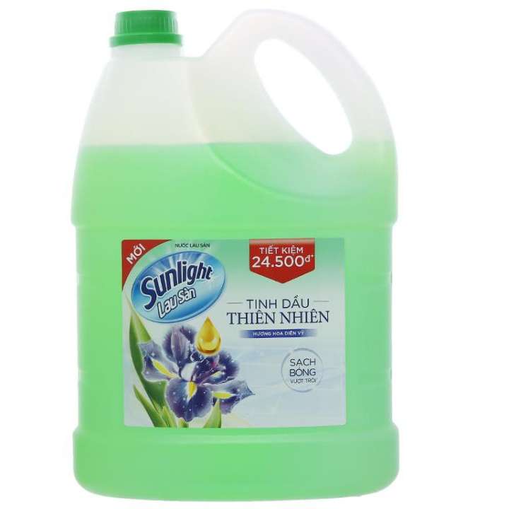 Nước lau sàn Sunlight tinh dầu thiên nhiên hoa Diên Vỹ can 3,8kg Bách Hóa Giá Sỉ Tiến Dũng