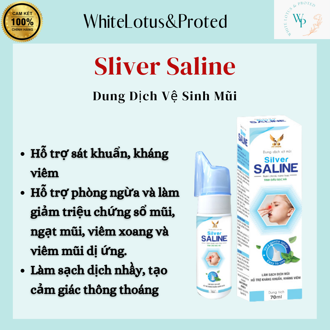 HCM-Chính Hãng Silver Saline - Dung Dịch Xịt Mũi Nano Bạc