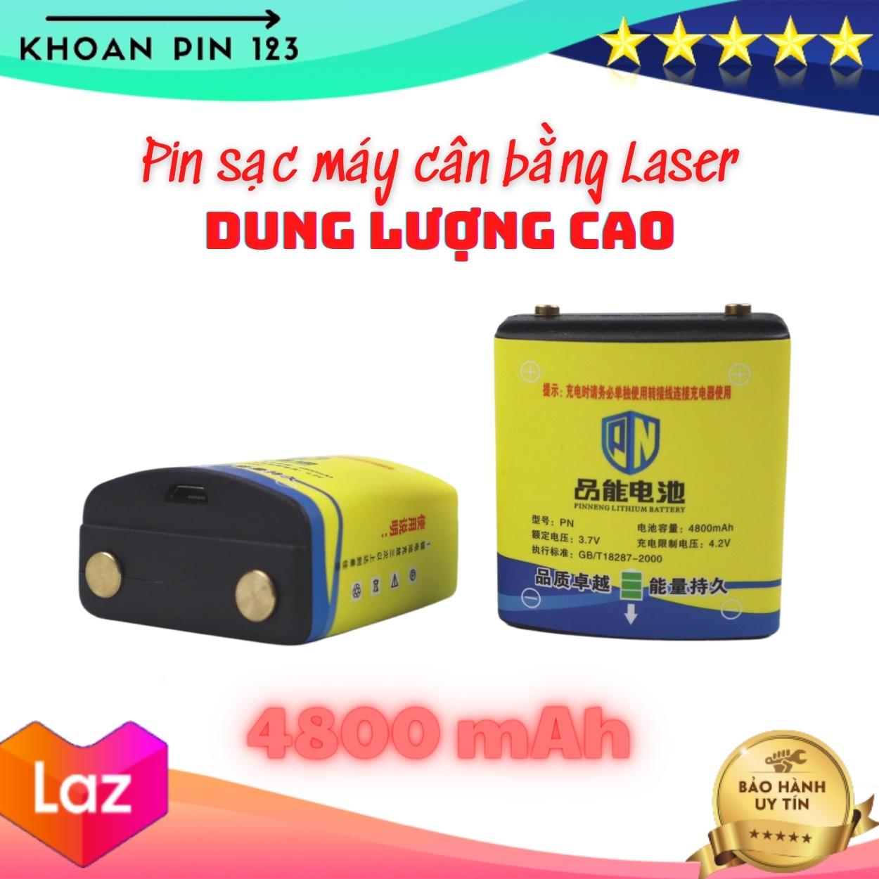 Pin sạc máy bắn cốt, máy cân bằng laser 5 tia 4800 mAh 3.7V PN