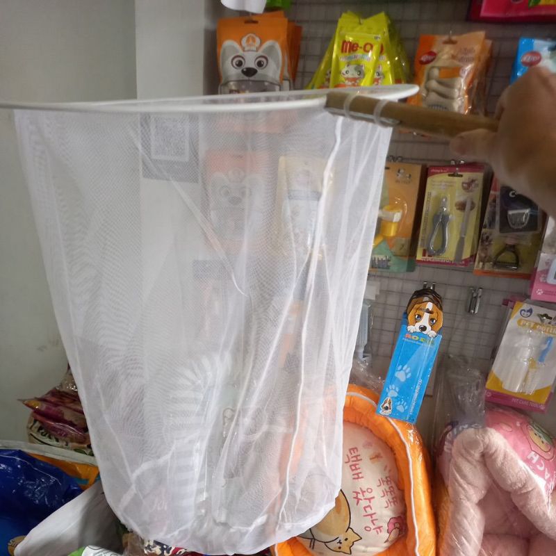 Vợt lớn có tùng, bắt cá koi, cá lớn, có tùng dài 60x60 sâu 70 cm, 1 cây