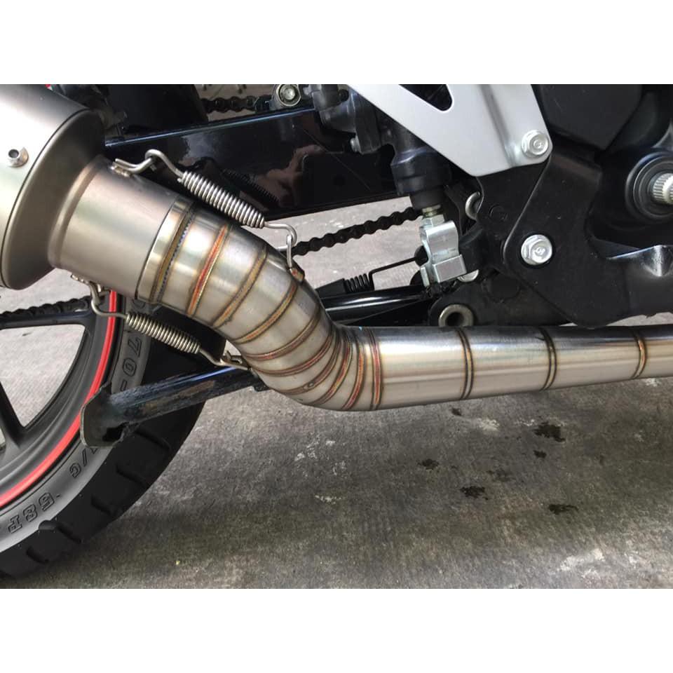 cổ pô inox 304 thích hợp cho xe wave dr si cup 67 raider satria winer sonic ex135 150 r15v3....