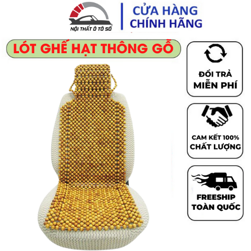 Lót ghế hạt gỗ thông bền đẹp - thoáng mát