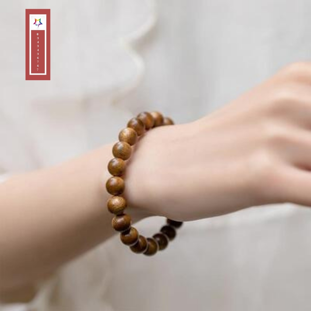 Vòng tay trầm hương tự nhiên chuỗi hạt nữ đeo 21 hạt 8mm, mang lại bình an may mắn, phong thủy, gieo duyên cho gia chủ