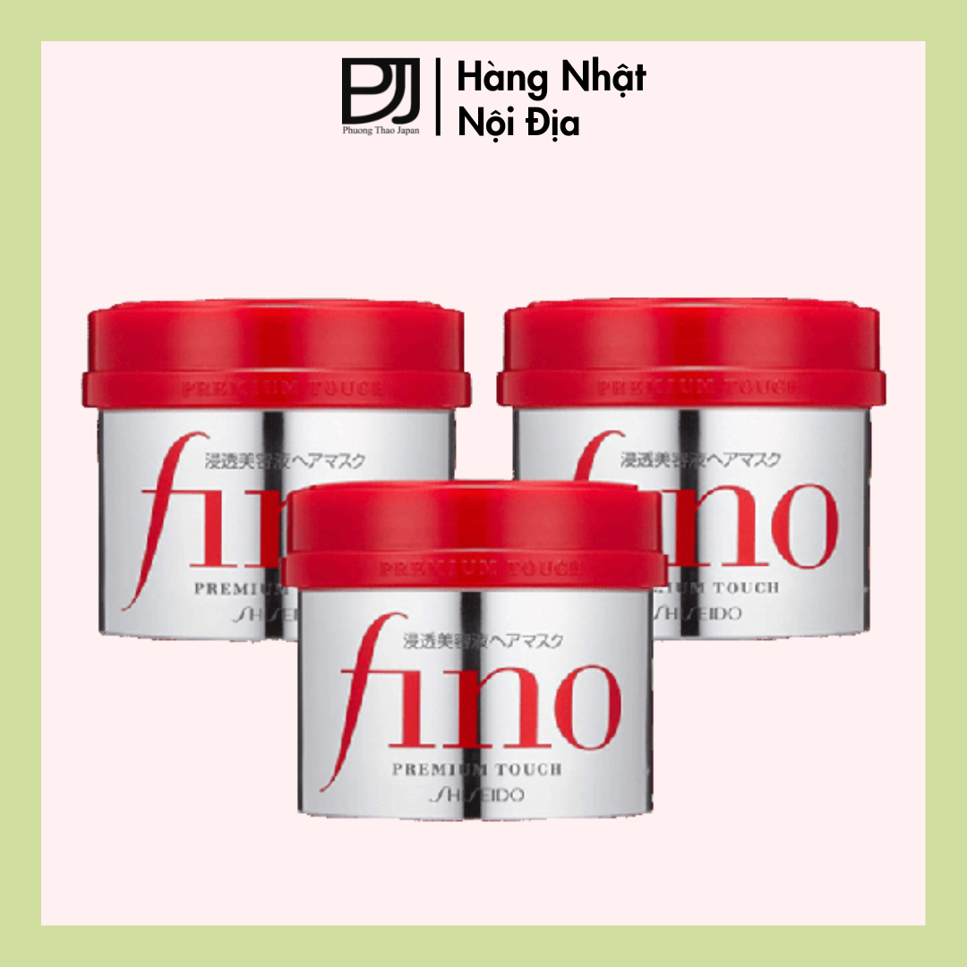 Kem ủ tóc fino, mặt nạ ủ tóc fino shiseido premium touch giúp tóc suôn mượt, phục hồi cải thiện tóc hư tổn bản nội địa nhật 230ml