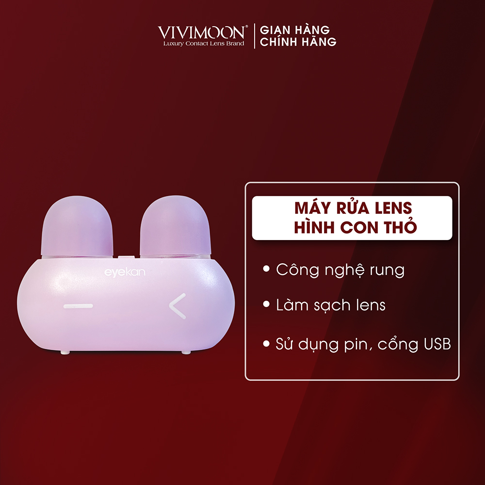 Máy rửa kính áp tròng VIVIMOON LENS hình con thỏ đáng yêu ngộ nghĩnh