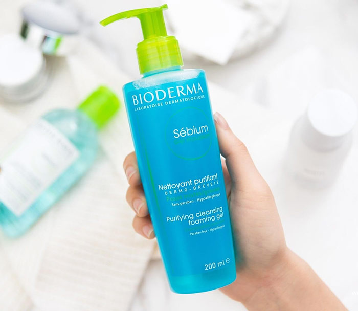Sữa rửa mặt gel tạo bọt bioderma sebium foaming dành cho da dầu & hỗn hợp 200ml