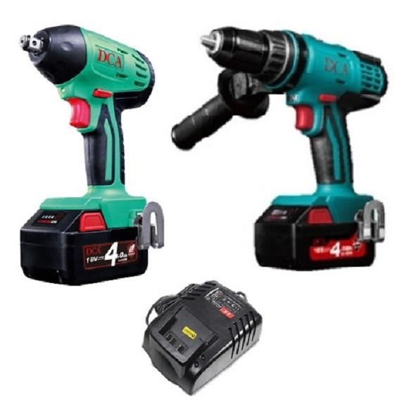 Bộ combo máy khoan bê tông và máy siết bulon dùng pin adkit05 type e