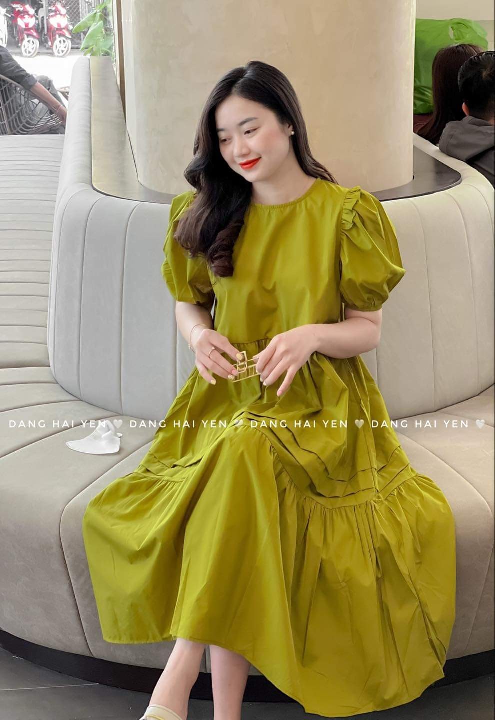 Váy suông bigsize, bầu bí bon chen, vải lụa không nhăn-đầm suông thời trang đẹp-đồ bầu đẹp
