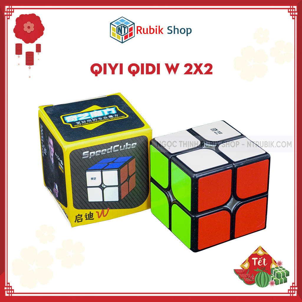 [Rubik 2x2x2] Rubik giá rẻ QiYi QiDi W 2x2 Viền đen (Black)