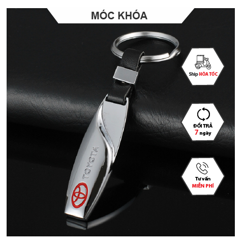 Móc treo chìa khóa MK02 ô tô khắc logo các hãng xe Toyota, Mazda, Chevrolet,Ford, Land Rover,Kia,...
