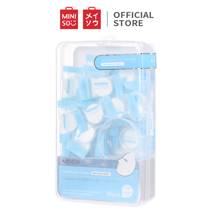 Mặt nạ nén Miniso 30 viên tặng kèm chén mặt nạ - Hàng chính hãng Facial Mask Sheet Mặt Nạ giấy nén Mặt Nạ Giấy Nén Mặt Nạ Giấy Dạng Nén DIY