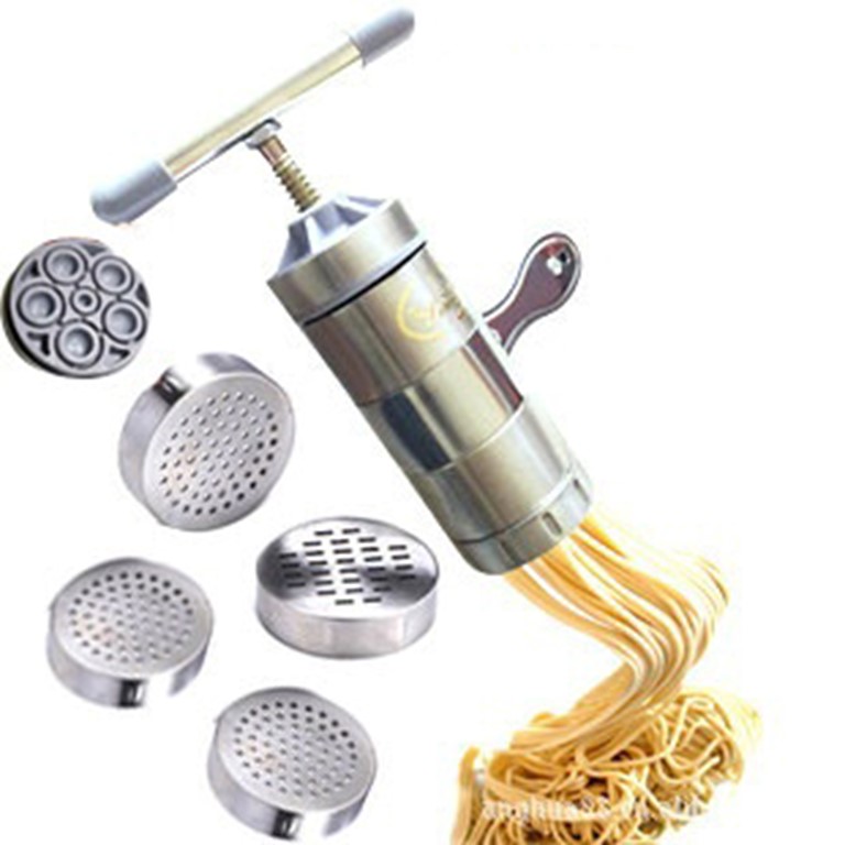 Khuôn làm bún Inox cầm tay với 5 đầu khuôn ,Dụng cụ làm bún tươi, mì tươi, bánh canh tại nhà tiện dụng - Khuôn Làm Bánh Lọt ,Chất Lượng Cao Cấp .