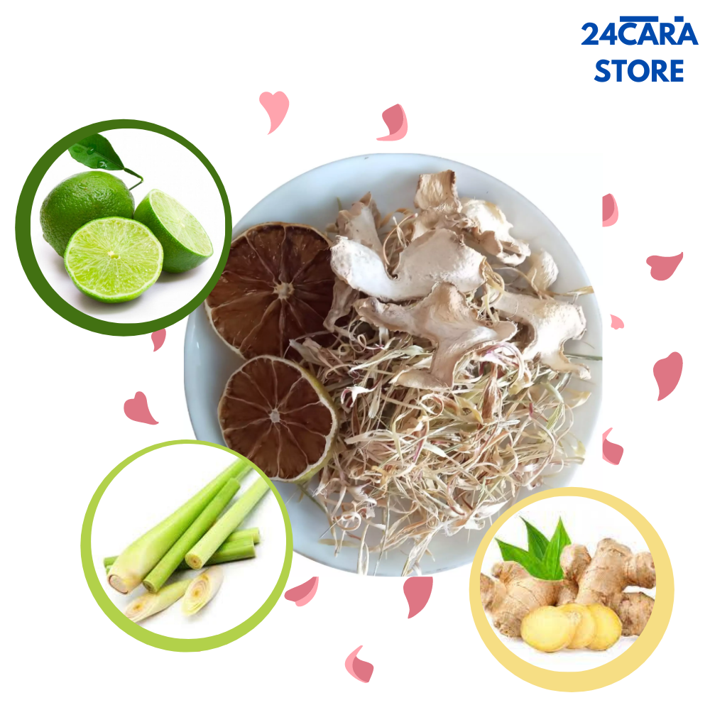 [HCM]Trà chanh sả gừng thanh lọc giảm cân hộp 110g