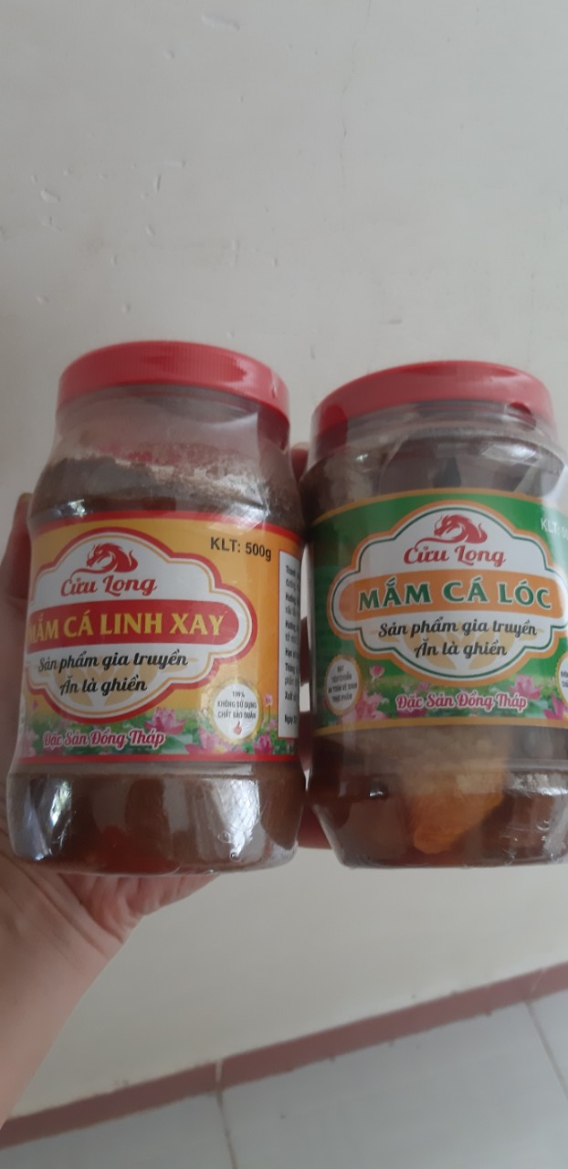Mắm cá lóc và mắm linh xay mỗi hủ 500gr