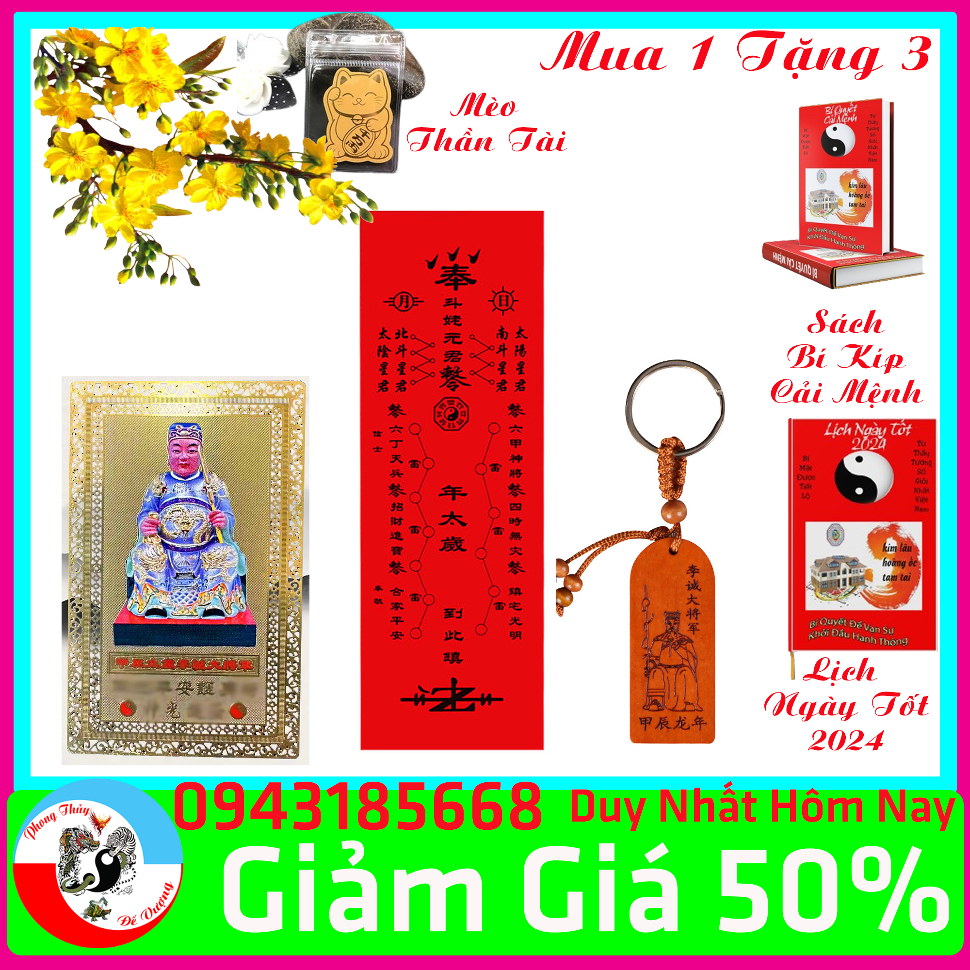 Combo bộ giải thái tuế năm giáp thìn 2024 cho tuổi thìn tuất sửu mão
