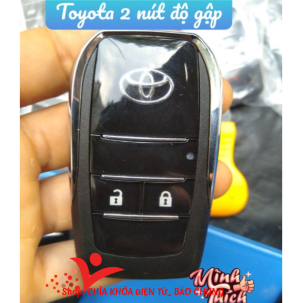 Vỏ chìa khóa 2 nút  xe toyota vios, yaris, inova loại chìa thẳng và chìa độ gập mẫu mới