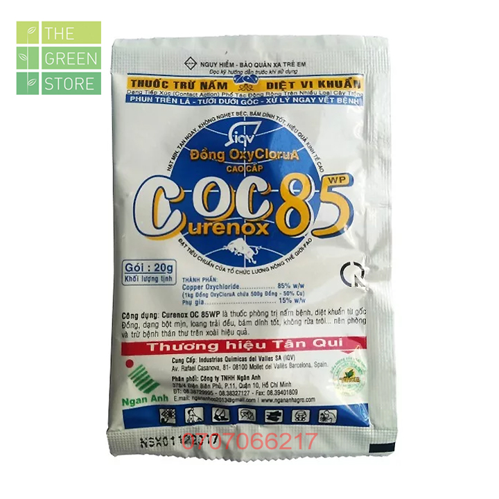 Thuốc trừ nấm COC 85 (20g) cho hoa kiểng (lan, hồng, mai...), rau màu, cây ăn trái