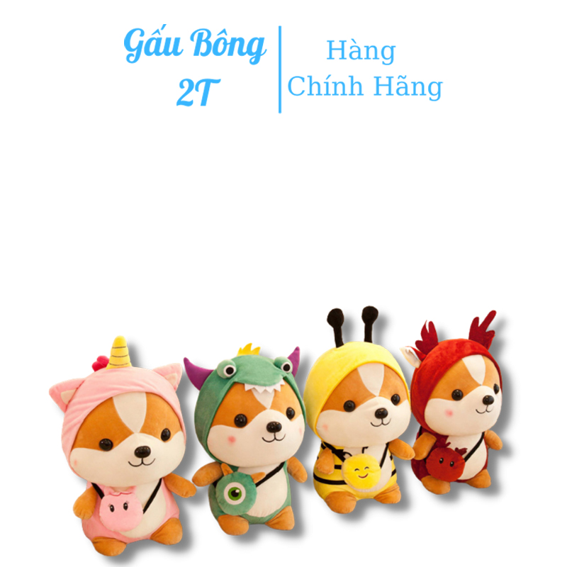 Gấu bông cute gấu bông gối ôm sóc cosplay dễ thương vải nhung mềm mịn lót bông gòn cao cấp