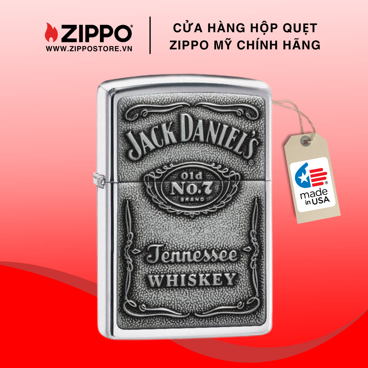 Hộp quẹt zippo jack daniel® 250jd.427