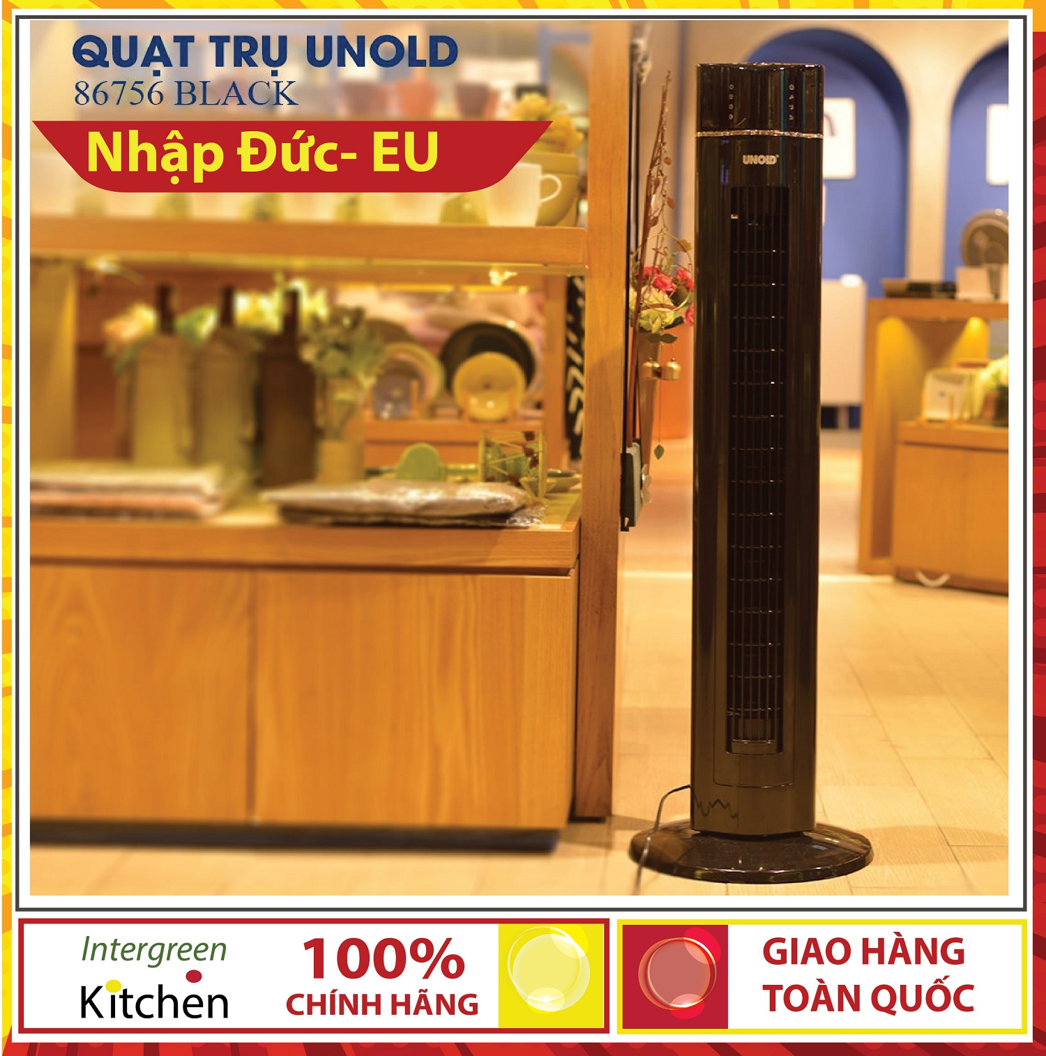 Quạt tháp Unold, quạt cây dạng đứng, quạt hàng nhập Đức quạt mùa hè