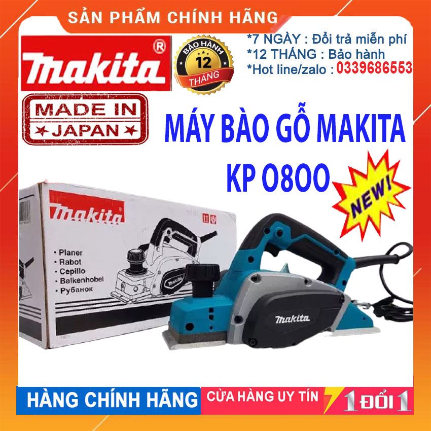 Máy bào gỗ makita kp0800 made in japan. máy bào gỗ đa năng giúp cho việc chế tác xử lý bề mặt gỗ của bạn dễ dàng hơn bao giờ hết