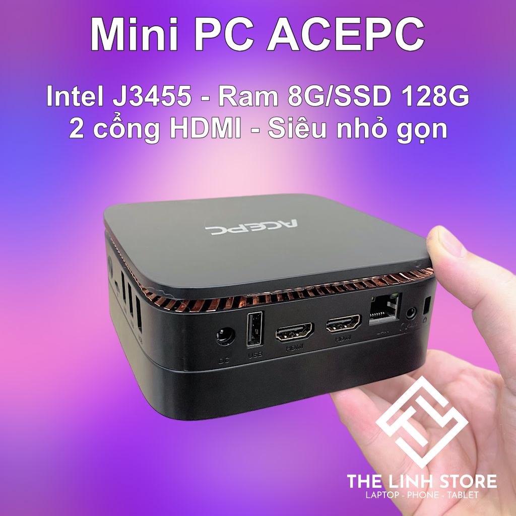 Computer mini PC mini acepc AK1 - Intel Apollo Lake J3455 Ram 8G 128G
