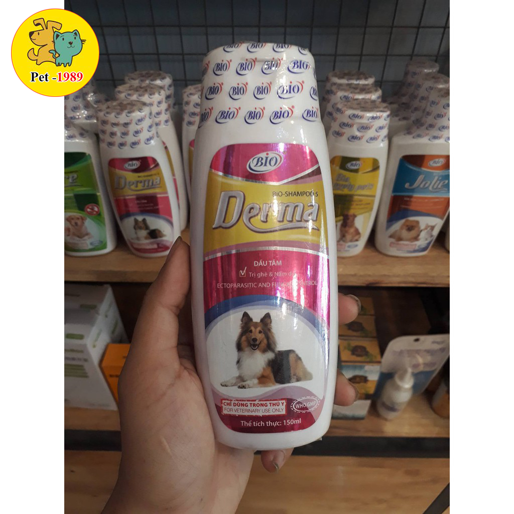 Sữa Tắm Bio Derma Dành Cho Chó Bị Ghẻ Viêm Da Nấm Da Ve Rận 150ml Pet-1989
