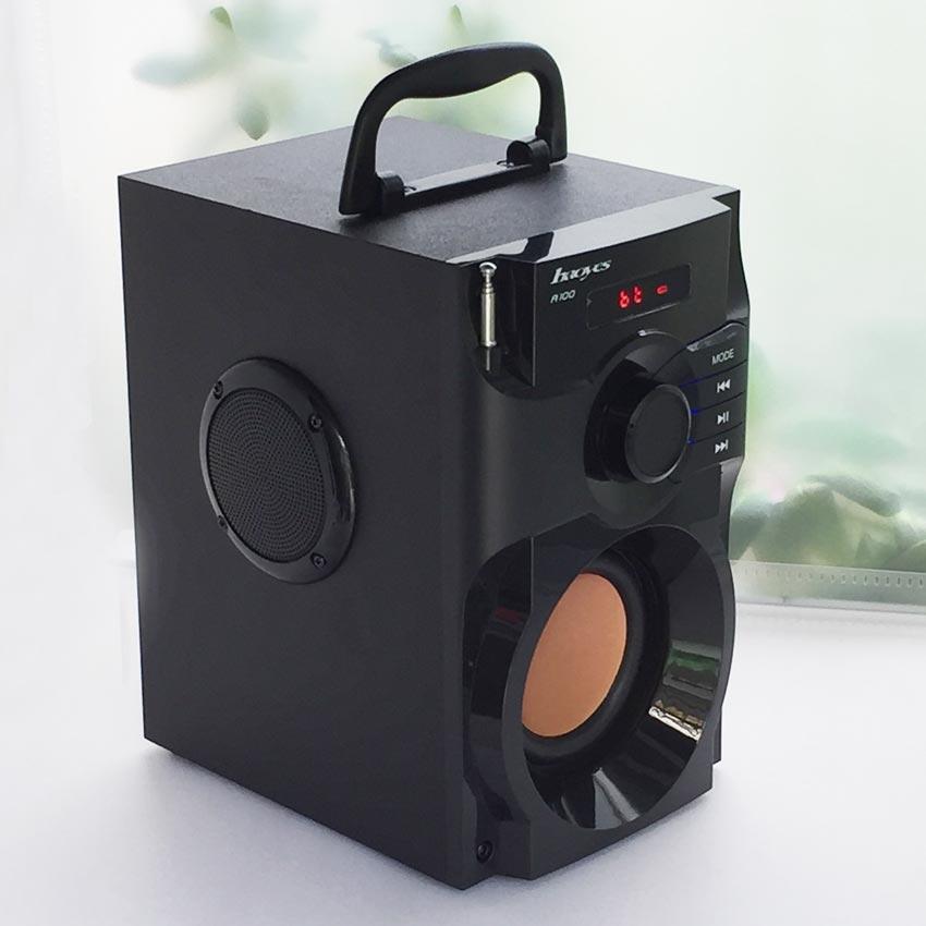 Loa bluetooth A100 nghe nhạc cực đỉnh kết hợp nghe đài FM nghe nhạc qua thẻ nhớ qua USB và điều khiển từ xa thông minh