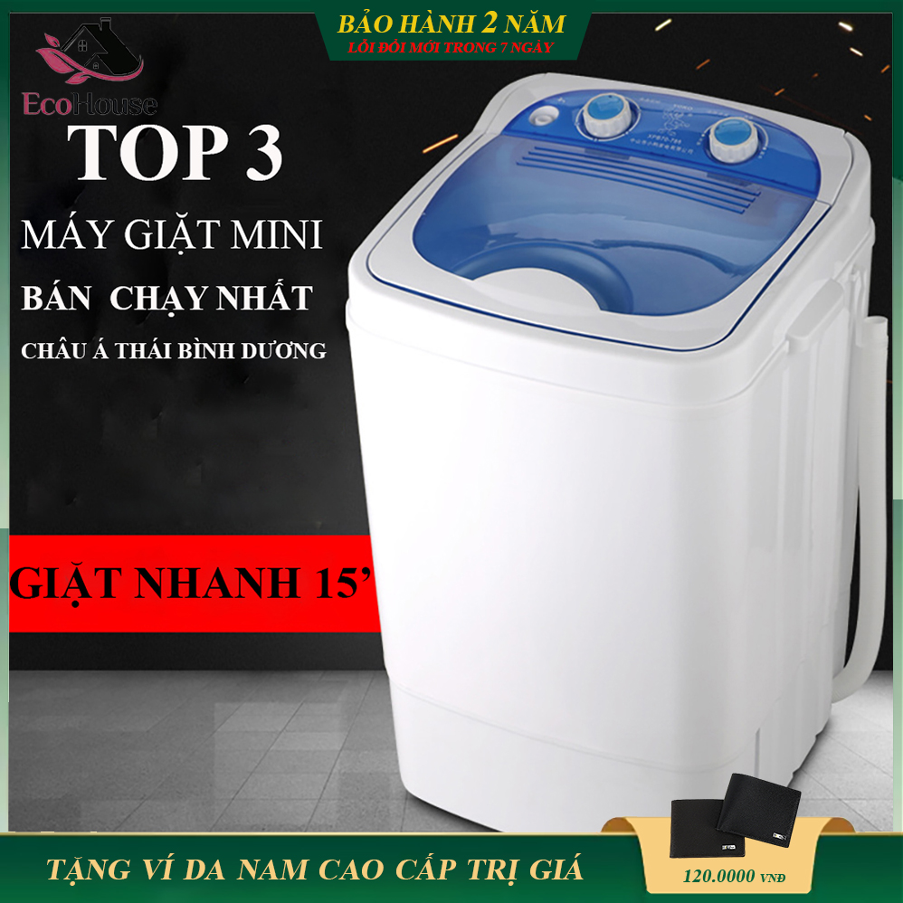 Máy giặt mini bán tự động, máy giặt 7kg tiện lợi, dành cho cá nhân, gia đình nhỏ, bảo hành 2 năm, lỗi đổi trong 7 ngày