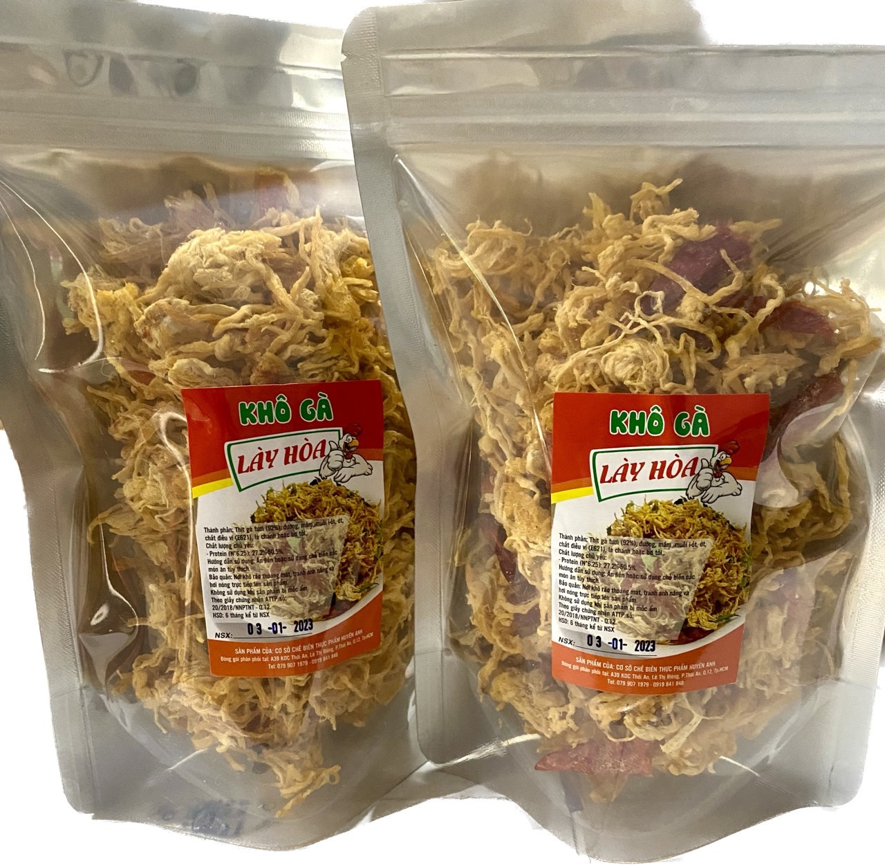 [HCM]250gr Khô gà cay Lày Hòa sản xuất từ những nguyên liệu tươi mới đảm bảo vệ sinh ATTP