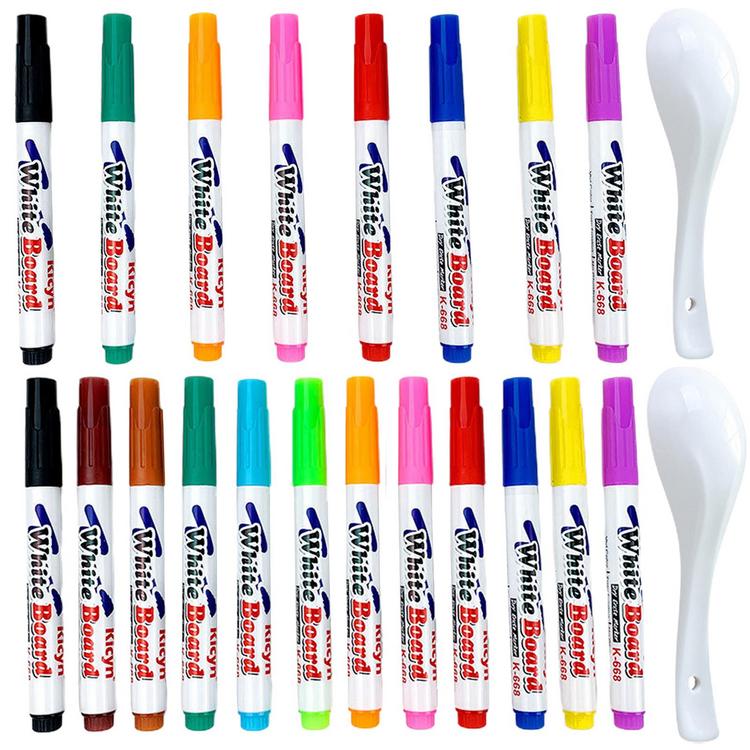 Magic Water Pen Watercolor Pen For Kids Whiteboard Pen Magical Floating Ink Pens Dry Erase Whiteboard Marker Includes Spoon fit