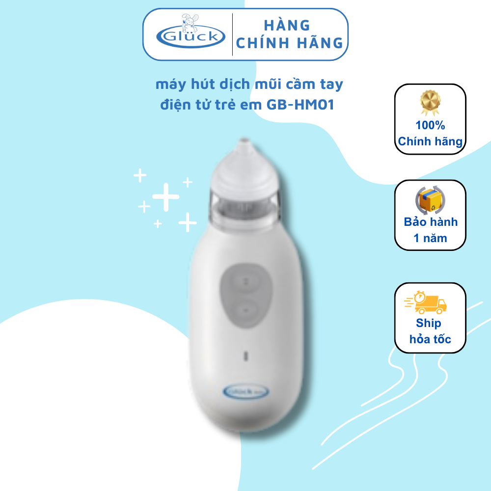 Máy hút mũi cho bé có thể tháo rời đầu hút, máy hút dịch mũi làm sạch sâu cho cả bé sơ sinh và em bé lớn Gluck Baby