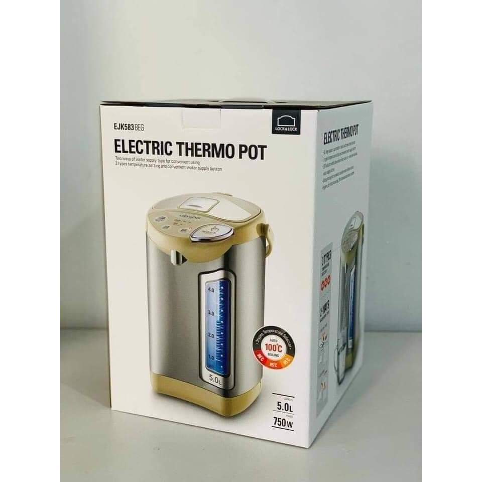 Bình thủy điện lock&lock ejk582beg ejk582beg – bình thủy điện lock&lock 5l, nguồn 220-240v bình thủy điện lock&lock 5 lít ejk582beg bình thủy điện lock&lock eletric thermo pot ejk582beg 5l