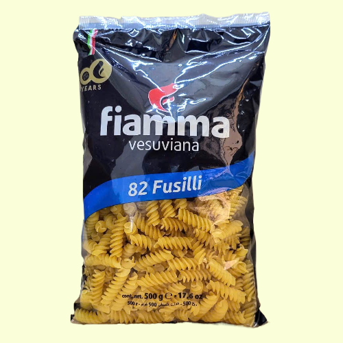 FIAMMA + gói 500g / số 82 + NUI XOẮN Ý VESUVIANA Fusilli Pasta (HALAL)