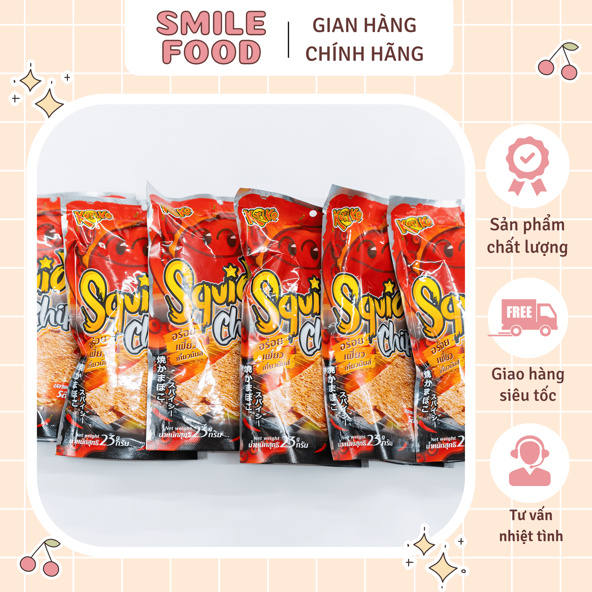 Bánh Snack Vị Tẩm Mực Cay Thái - Siêu Hot