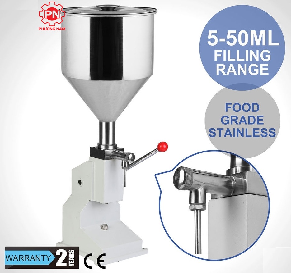 Inox 304-Máy chiết rót mỹ phẩm gạt tay, máy chiết rót định lượng, máy chiết rót kem, tinh dầu, nước hoa...