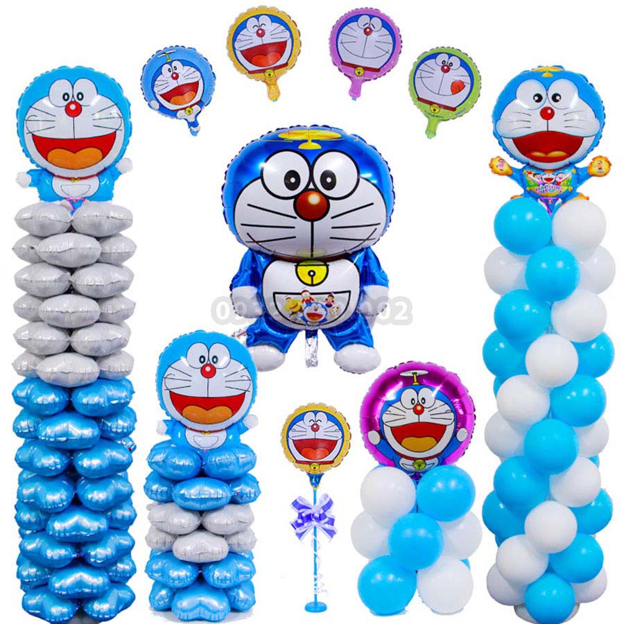 Bóng kiếng nhôm hình Doremon có size 70cm