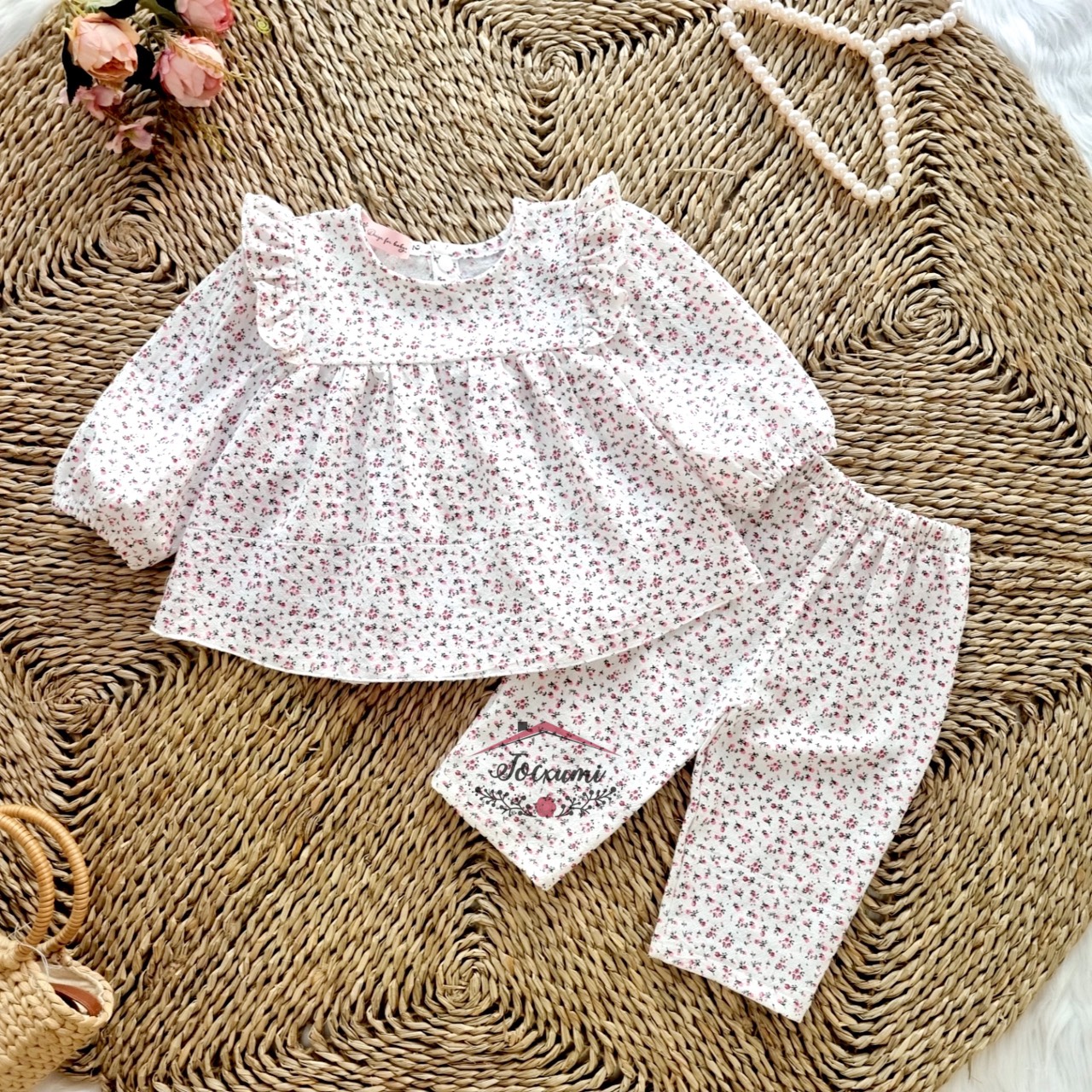 Set bộ dài cánh tiên hoa nhí hồng - tocxumi
