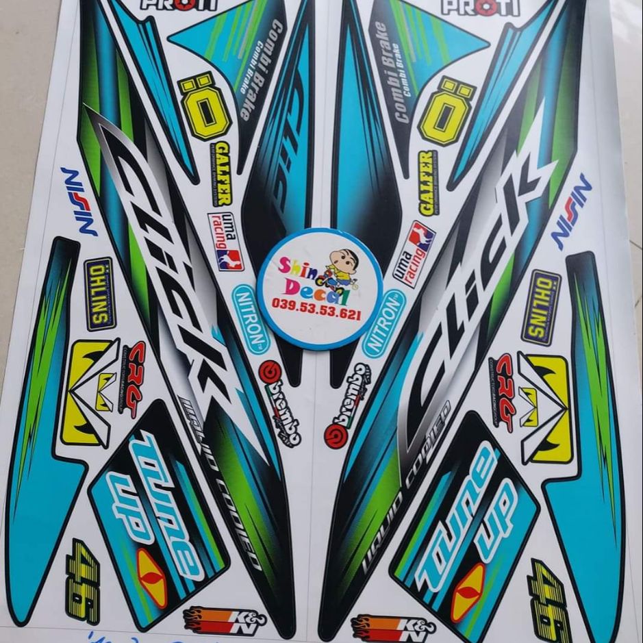 [HCM]Tem xe click tặng mắt cú