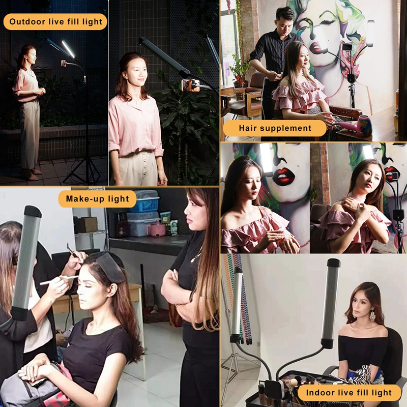 Professional Double Arms Led Light Photo Lighting Video Fill Light Led Makeup Lamp Studio Live Broadcast Lamp-Eu Plug 6