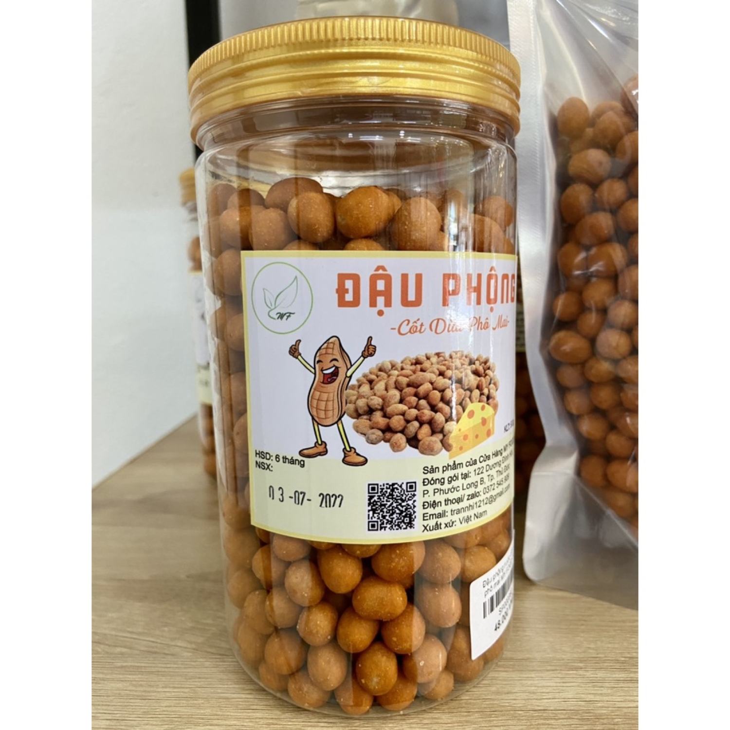 Đậu phộng da cá vị phô mai 500g/túi