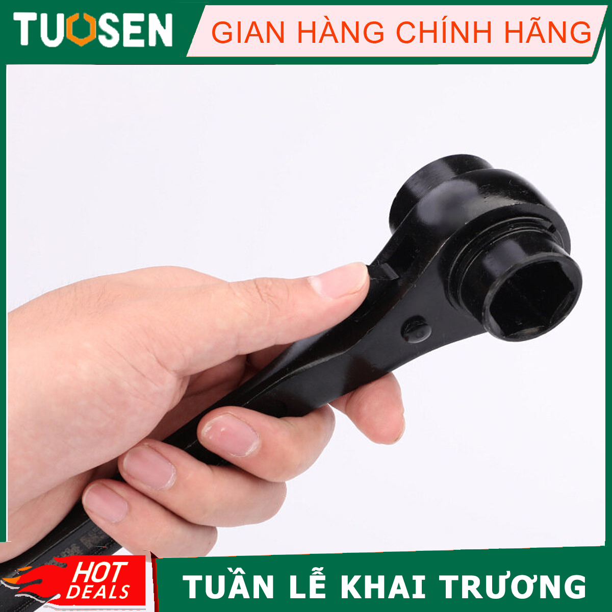 Cờ lê đuôi chuột thông minh, Lắc tự động ,công tắc đảo chiều, có nhiều kích cỡ lựa chọn từ 1246mm - TUOSEN