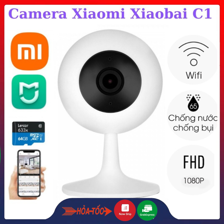 Camera Xiaomi Xiaobai C1 1080P Wifi - Đàm thoại 2 chiều, Báo trẻ em khóc , camera mini , camera xiaomi 360 , camera wifi xiaomi
