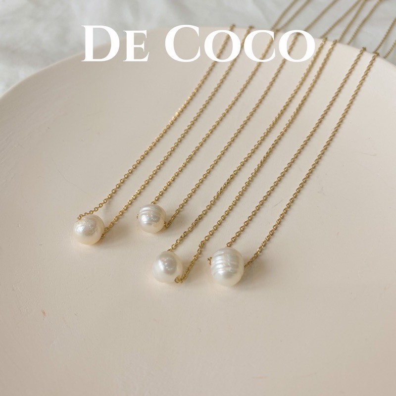 Dây chuyền hạt trai thô tự nhiên De Coco