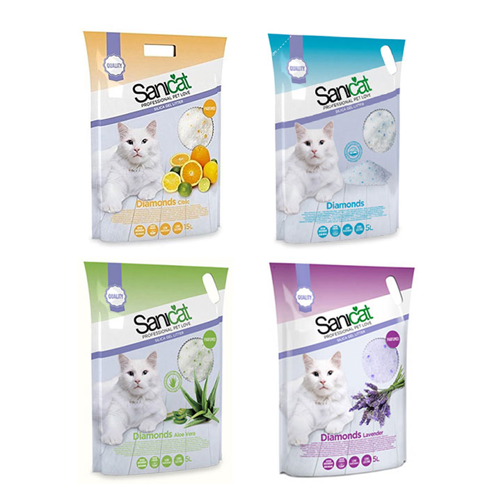 Cát thủy tinh Sanicat Silica Gel 5L Dành cho mèo - Cutepets