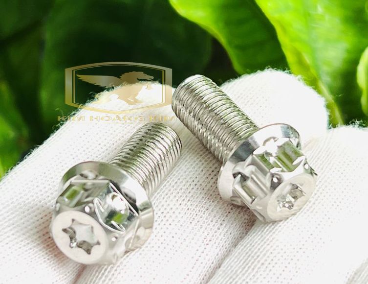 Combo 2 ốc Salaya gắn Heo Dầu Các loại xe máy Sirius Wave Dream Exciter Winner Airblade Vario...Inox 304 Sáng bóng